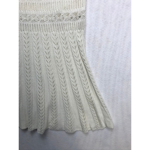 Z SUPPLY Womens Cream Pointelle Knit Maxi Skirt ZK251498 Small Ivory Boho - Picture 4 of 10